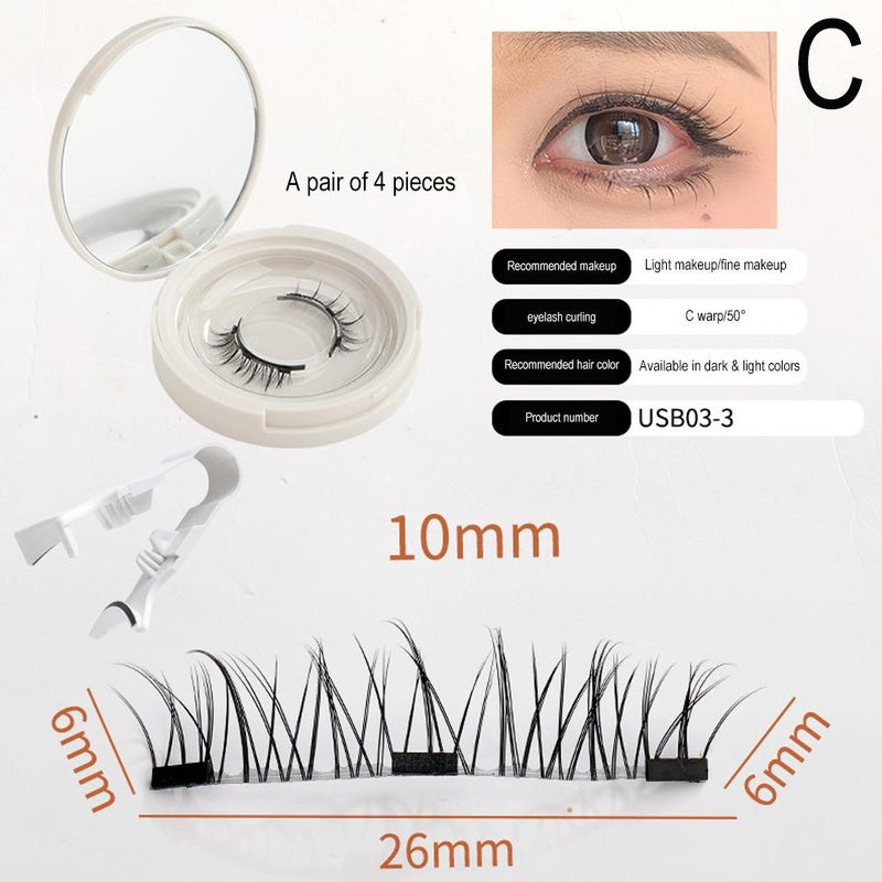 New magnetic false eyelashes, a pair of little devil false eyelash curlers, factory direct supply of magnetic eyelashes.